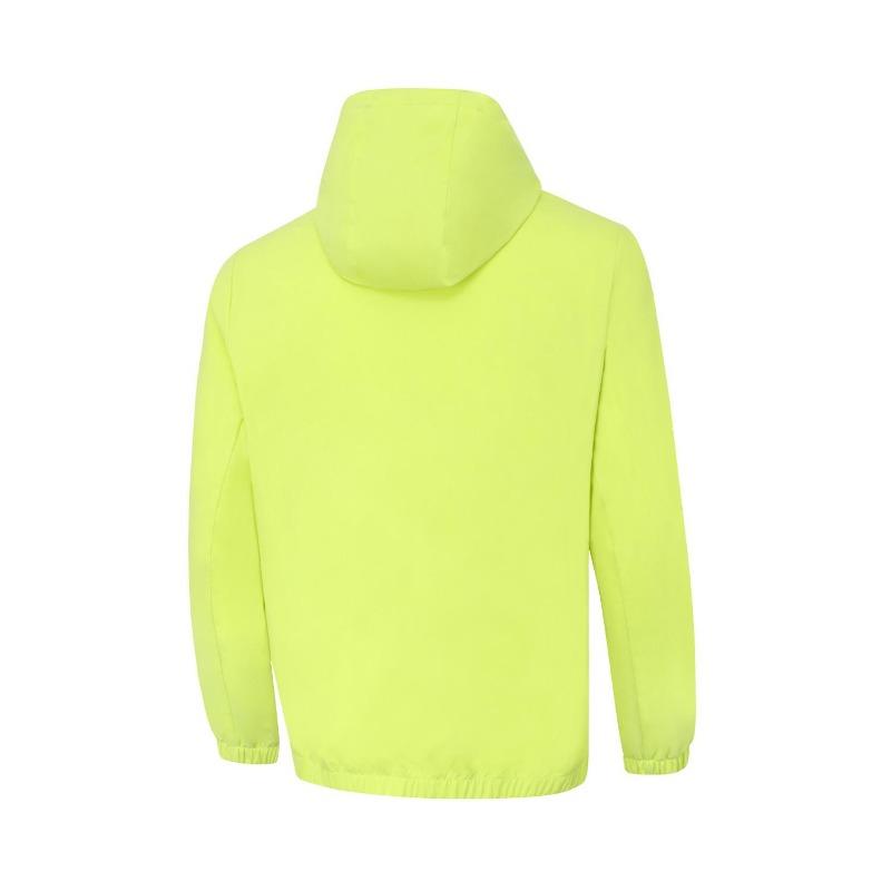 Li Ning Gruppekøb Serie Logo Raglan Lynlås Hætte Sports Vindjakke Herre Ydertøj Gul Fluorescerende Grøn AFDU627-5