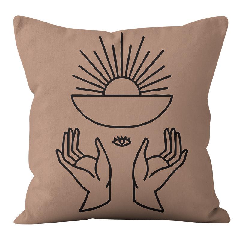 Kissenbezug Kissen Kreative Abstrakte Kunst Gestreiftes Gesicht Sofa Schlafzimmer Dekor Zuhause Auto Moda