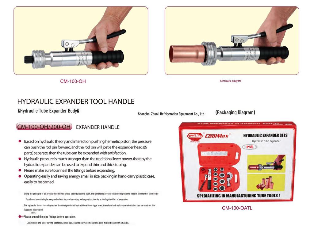 Taiwan Gemi Hydraulic Tube Expander CM-100-OAL/OML Manual Tool
