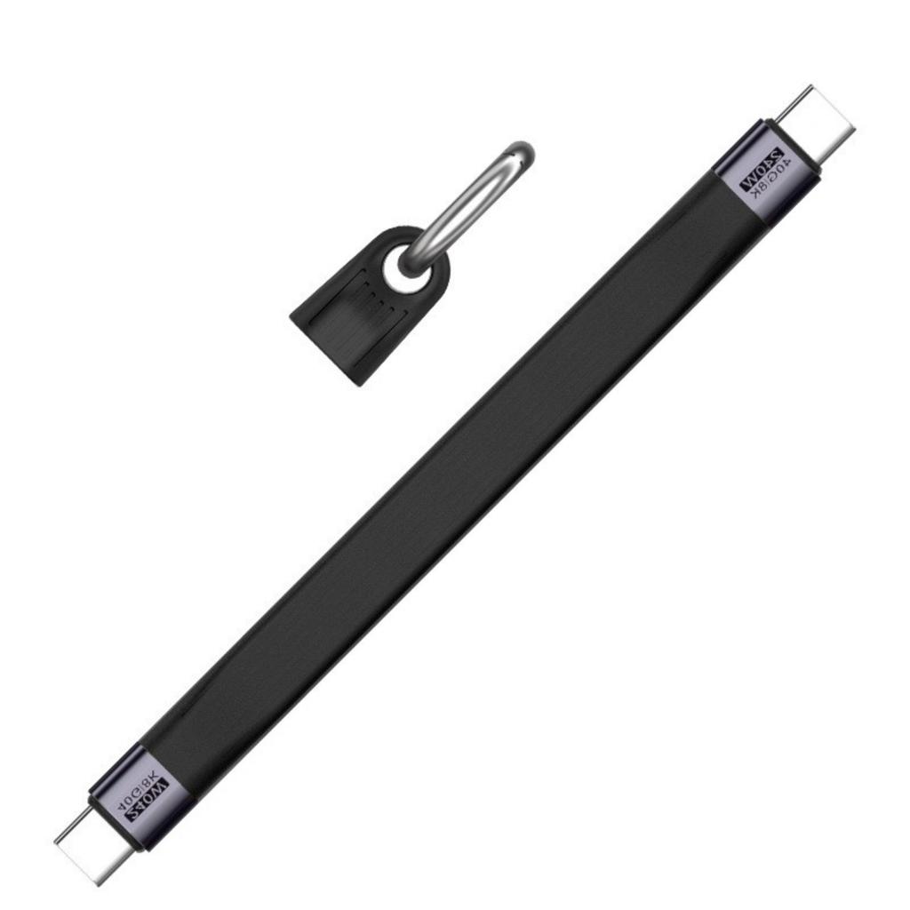 Type C to Type C Ribbon Cable 240W Quick Charging 40Gbps Data Transfer 8K Resolution Output Extension Cable for Phone
