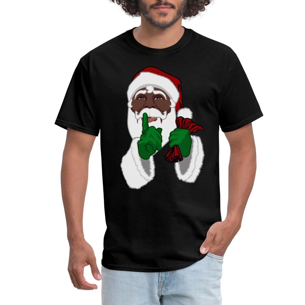 African American Santa Claus Christmas Men s T-Shirt XL