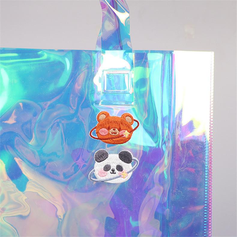 Three Love Cloth Stickers Planet Animal Patterns Stickers Clothes Bags Pants Hole Patches Self-Adhesive Small