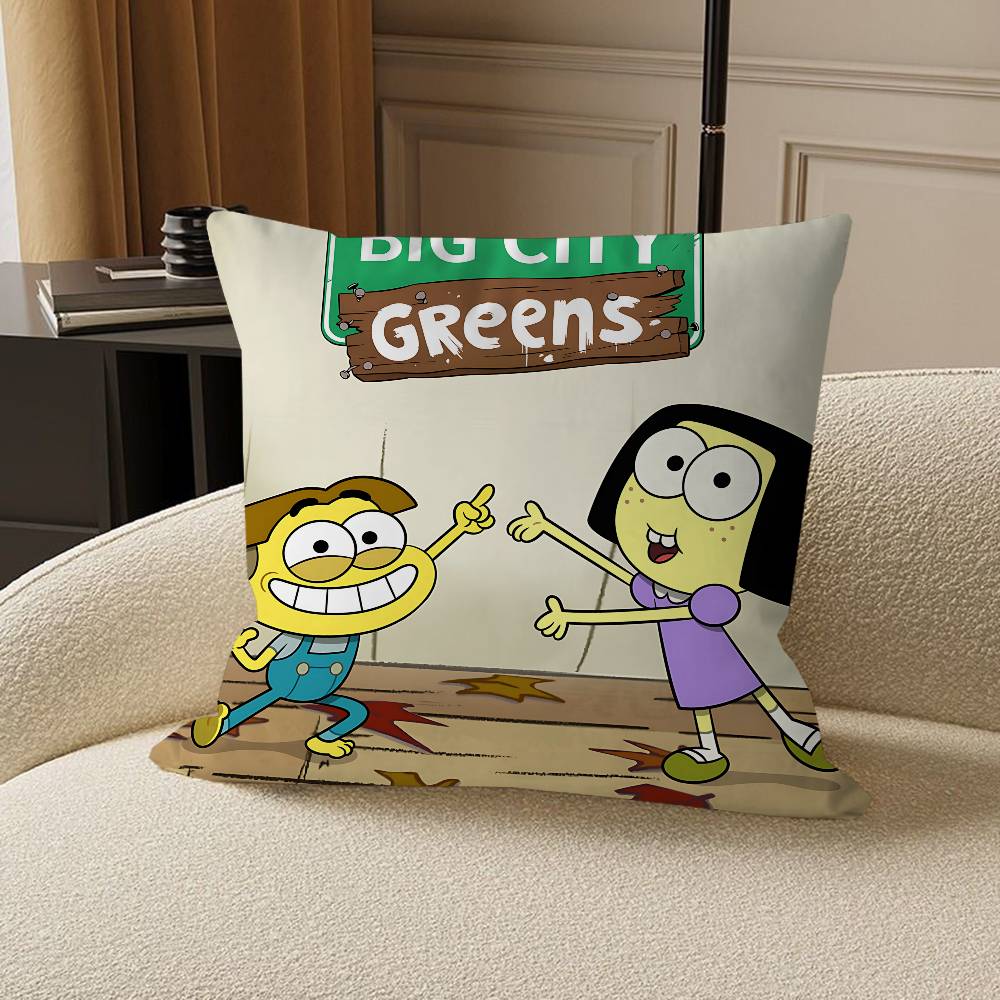 B-Big City Greens Pillow Cover Sofa Cushion Cover Home Room Decoration Children Gift