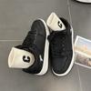 Wind retro black silk skateboard shoes men's niche design sense sports and leisure shoes trendy versatile couple shoes