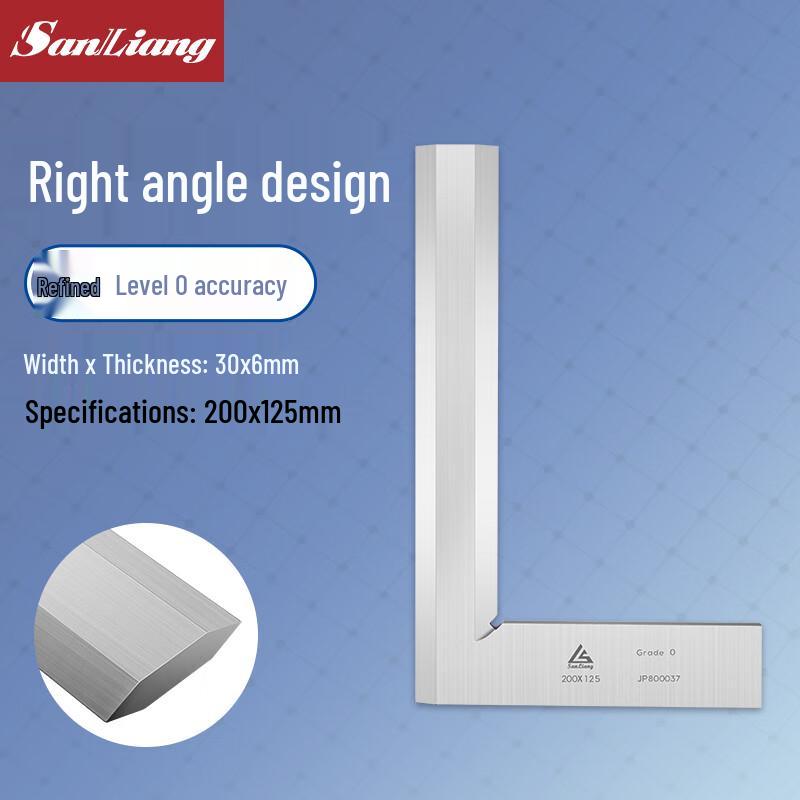 Sanliang High-Precision Stainless Steel Knife Edge Square Ruler