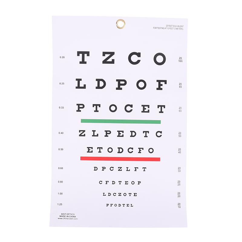 Premium Snellen Oogkaart Wandkaart Plastic Waterdicht Snellen Kaarten Voor Oogtest Examens