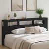 LED Headboard in Black Oak Look 220 x 18.5 x 103.5 cm