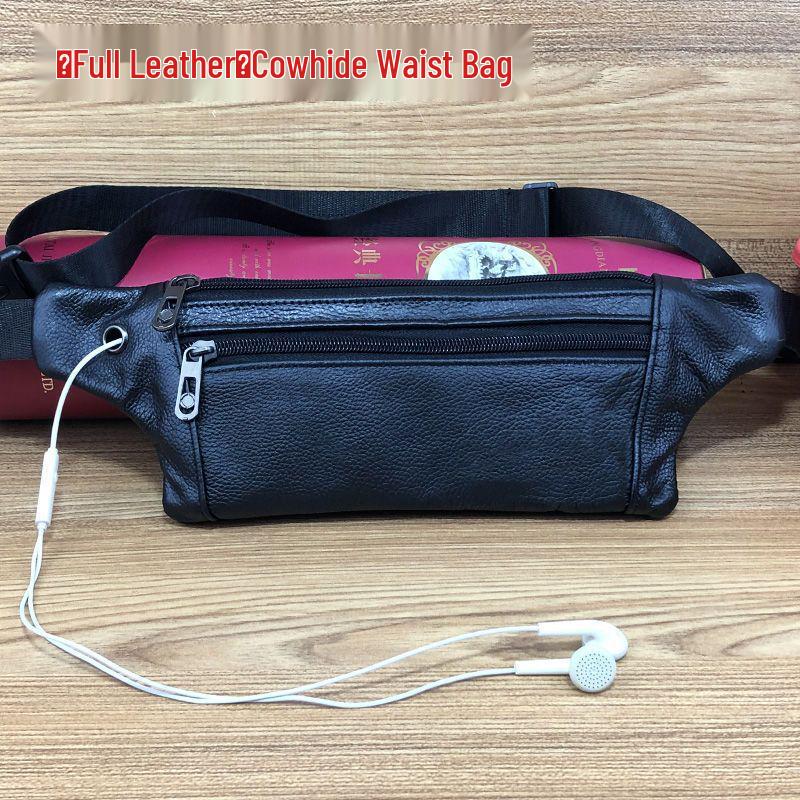 Herren Echtleder Umhängetasche Bauchtasche: Multifunktionale Hüfttasche mit großer Kapazität zum Laufen und für die Arbeit