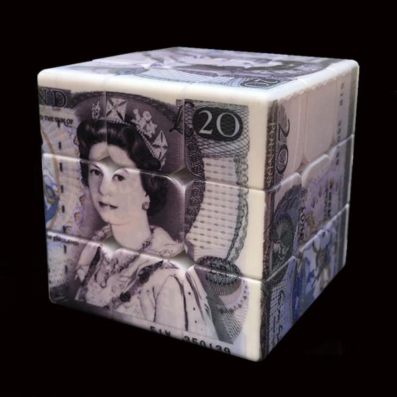3x3 Magic Cube Paper Money Pattern Printing Speed Cube Intellectual Development Educational Toys