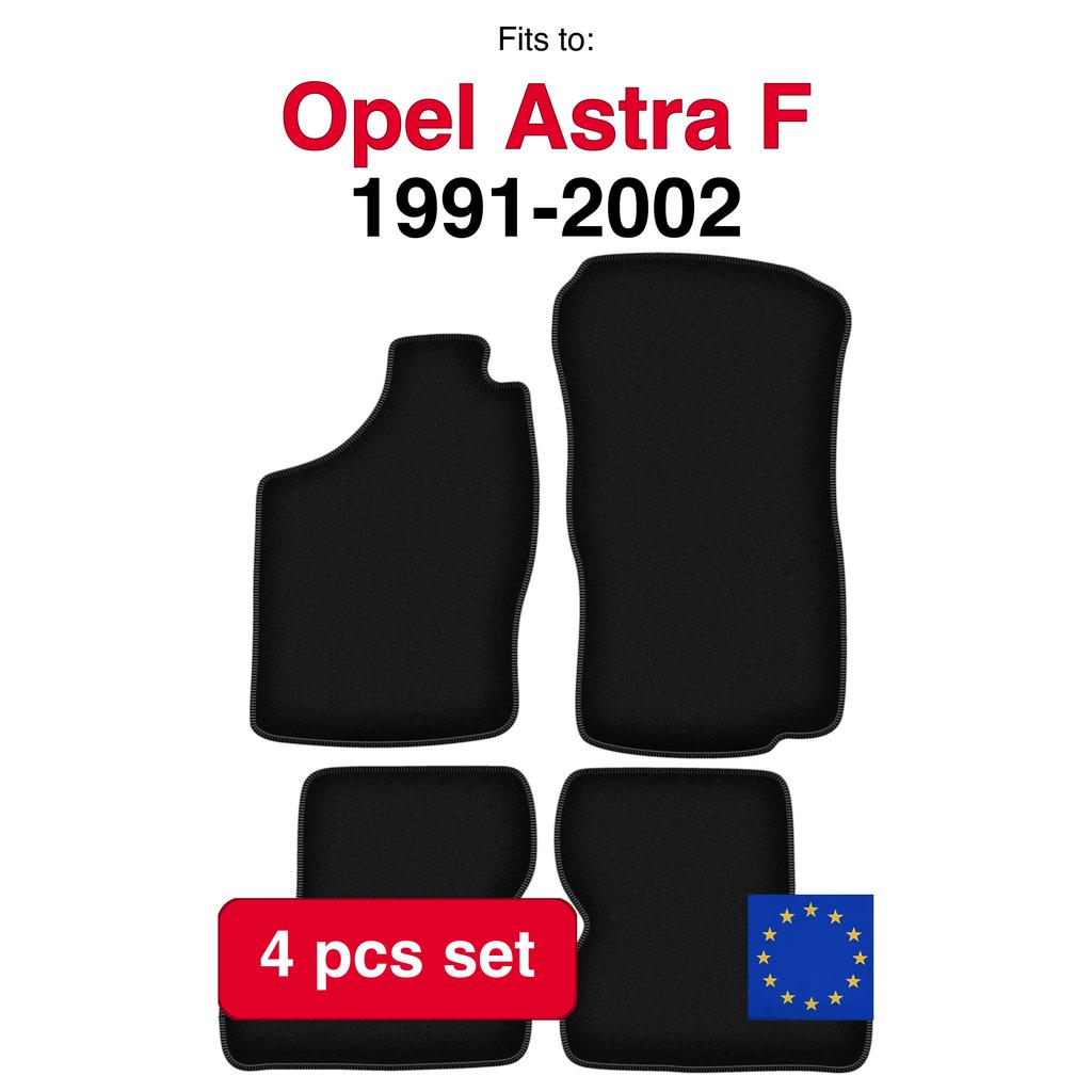 Basic Velour Floor Mats, For Opel Astra F Hatchback, Sedan, Estate, Cabrio (1991-2002)