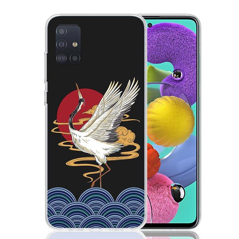 Japanese Style Wave Art Phone Case For Samsung Galaxy A52 A32 A22 A12 A02S A50S A30S A51 A31 AA71 Note 20 Ultra 10 S10 Plus Gala