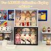 LABUBU Plush Toy Display Box Pendant Cute Doll Stand Cabinet Clear Storage Case Dust-Proof for Figurines Protective Shelf