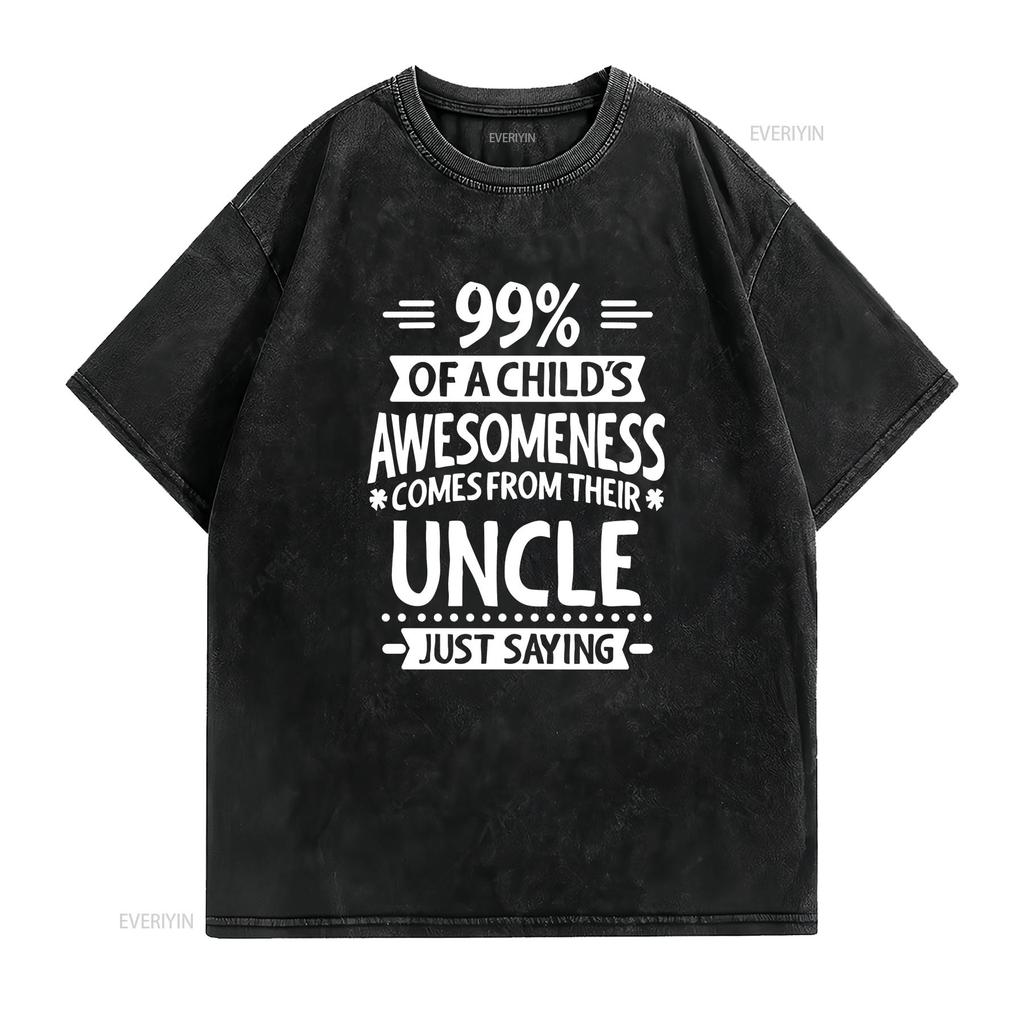 Uncle T Shirt New Pregnancy announcement Birthday baby Funny Mens vintage Washed Stylish Soft Comfortable fashion