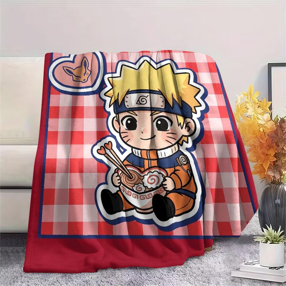 Naruto Print Flannel Blanket, Ultra Soft High Quality All Seasons Warm Throw, Home Decor Cozy Blanket, Perfect Christmas Gift