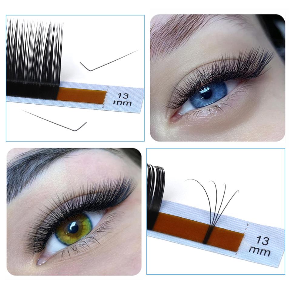 Lashrujade L L+ LC LD LU(M) Wimpernverlängerungen Einzelwimpern geschwungen natürlich weich Kunst Nerz Russisches Volumen Wimpern Make-up Cilios