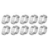 10pcs Iron Zinc Plated Double Ear Hose Clamps O Clip Two Ear Adjustable Hose Clamps O Clip Hose Clamps Fule Petrol Pipe Tube