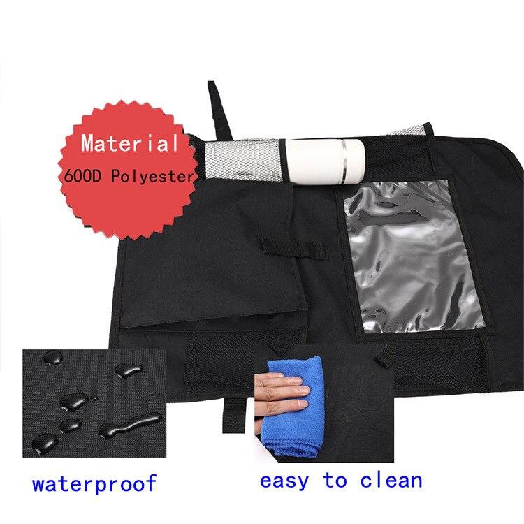2-Pack Car Back Seat Organizer - Waterproof 600D Oxford, IPad Holder, Multiple Pockets For Kids & Travel