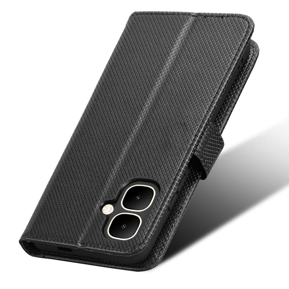 For TECNO Pop 10/Infinix Smart 10 Leather Wallet Case with Strap Diamond Texture Phone Cover