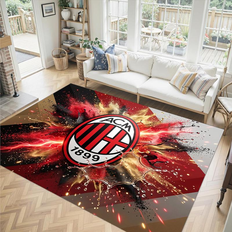 AC Milan Design Crystal Velvet Carpet Cozy Non?Slip Printed Rug For Bedroom Living Room Entrance