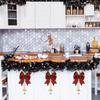 6Pcs/Set Buffalo Plaid Christmas Bows Hanging Ornament  Christmas Tree Decoration