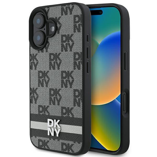 Dkny Dkhcp16Spcptssk Iphone 16 6.16.1 Czarny/Black Hardcase Checkered Pattern & Printed Stripes