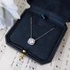 Sugar Cube Necklace: Elegant Small Square Diamond Pendant for Women, Minimalist Korean Design, Perfect Birthday Gift for Best Friend.