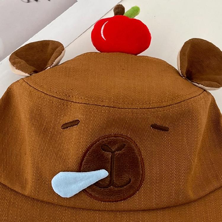 Capybara Embroidery Couple Hat Stylish Streetwear Hat Versatiles Portable Hat Engaging in Leisure Activity