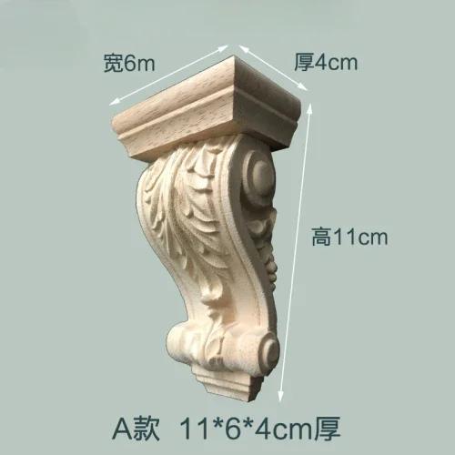 

2PCS Dongyang Wood Carving Chinese Style Roman Capital Solid Wood Carved Pillar Home Living Room Decor Solid Wood Column Head
