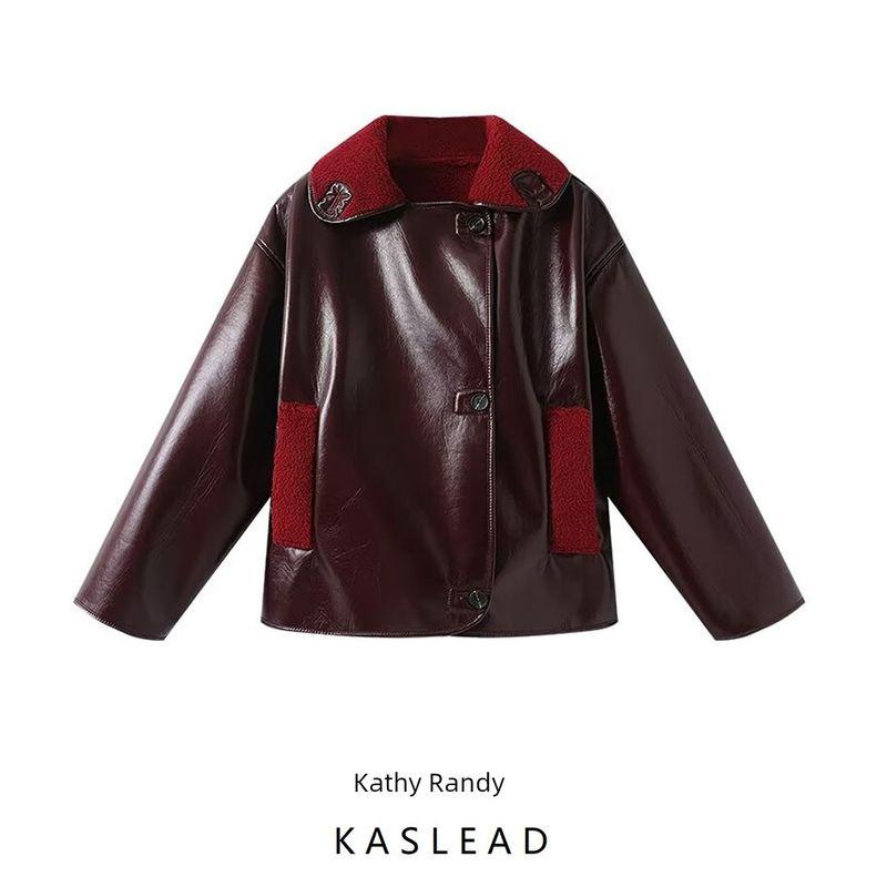 Kaslead New Arrival Women's Clothing Fashion Style Stylish Simple and Versatile Double-Sided Lapel Jacket 3548246