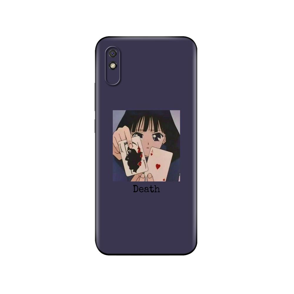 Black tpu Case For Xiaomi Redmi 7A 8 8A 9 9A 9C Case Redmi Note 8T 8 Pro T Note 9 9S 9 Pro Case Japanese Anime Aesthetic