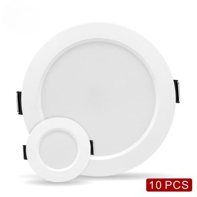 10 peças/lote 3/4/5 polegadas Downlight LED 3W 5W 7W 9W 12W 15W 220V Luminária de Teto Embutida Painel LED Redondo Down Light Spot Iluminação