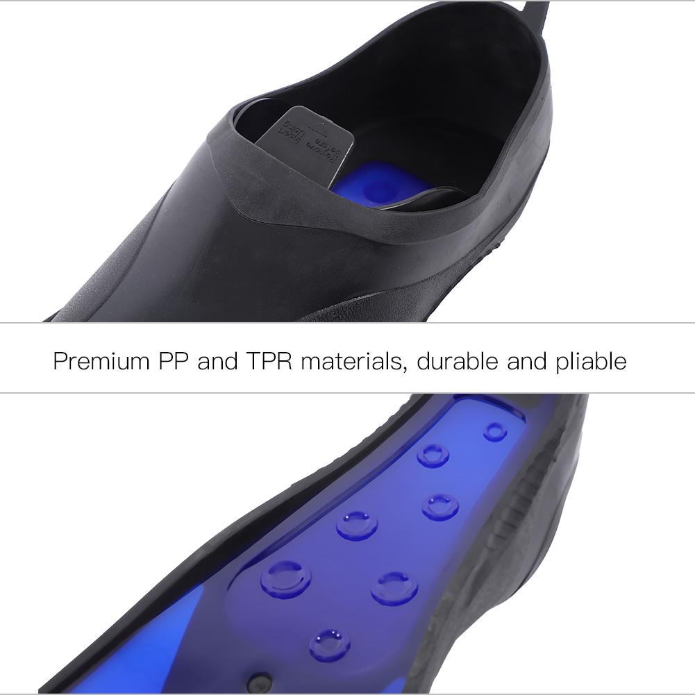 TUO Profesionální potápěčské ploutve Odolné PP & TPR Dlouhé ploutve Potápěčský tréninkový doplněk Modré M