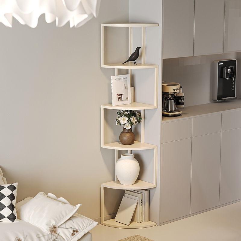 Scaffale Domestico Nordico Multi-strato Angolare Libreria in Ferro da Pavimento a Soffitto Integrato a Parete Libreria per Soggiorno Scaffale a Cubi