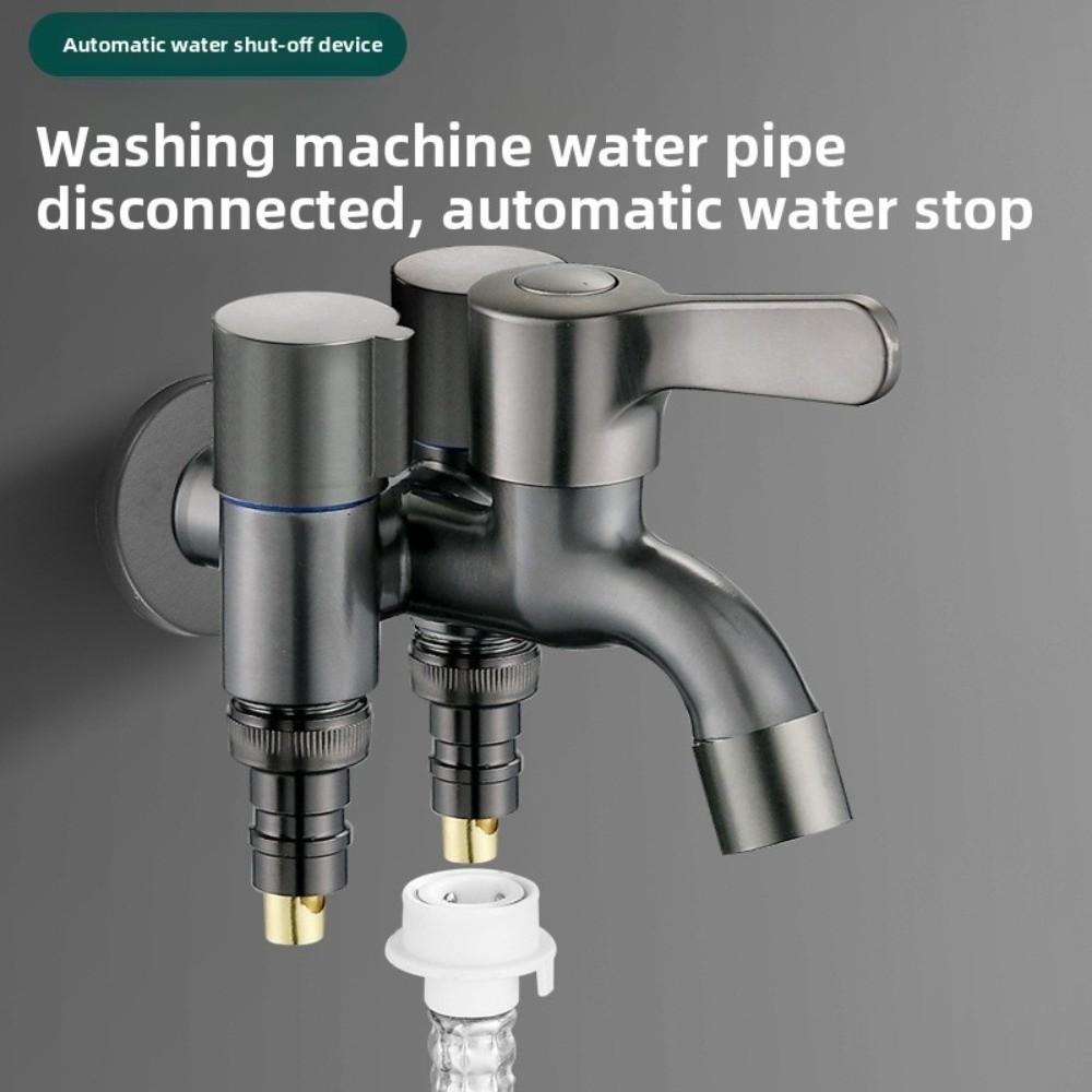 Multifunction Three Tap Faucet Dual Control Easy To Install Three Way Water Tap Double Outlet Flushing Spray Angle Valve