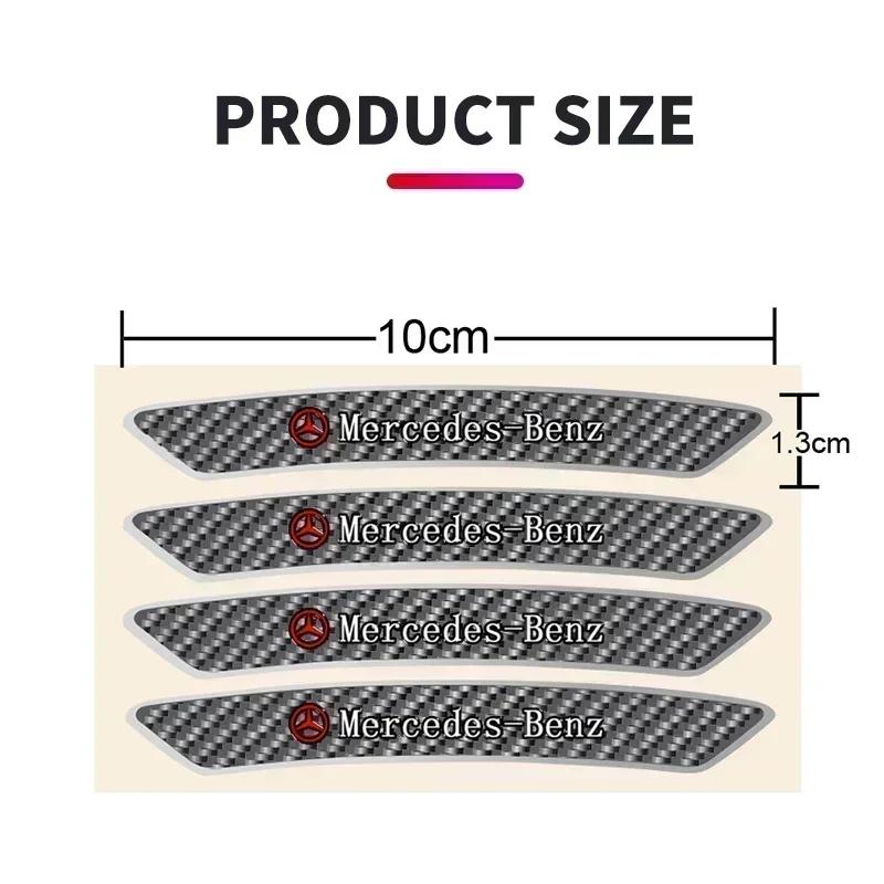 DNBF1 4pcs Car Badge Wheel Hub Wheel Brow Decal For Mercedes Benz Amg W204 W213 W205 W211 W212 W176 W205 W203 Car Styling Accessories