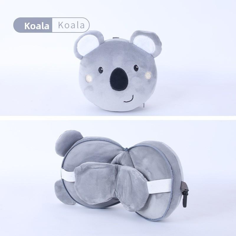Cute Cartoon Ushaped Pillow With Water Crystal Fabric For Home And Travel
