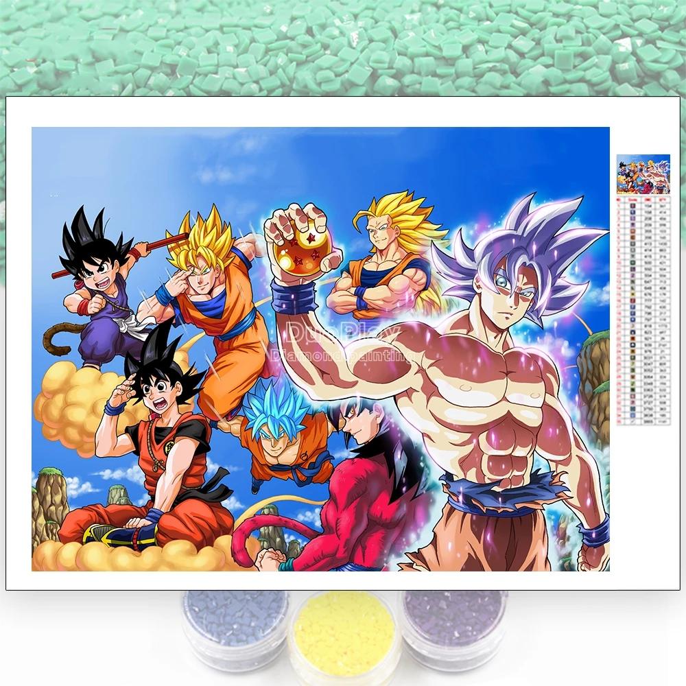 

Алмазная живопись Дракон из бисера Saiyan Legacy 5D Вышивка DIY Аниме Мозаика Вышивка крестиком Набор ремесел Наклейка на стену Украшение дома