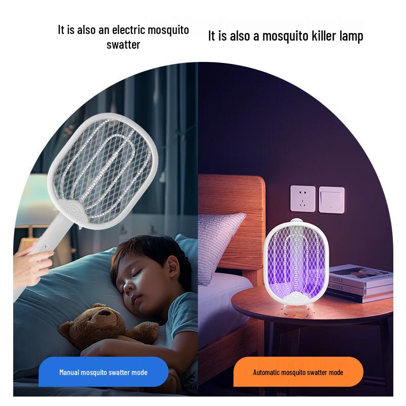 YAGE Foldable Rechargeable Electric Mosquito Swatter with UV Trap