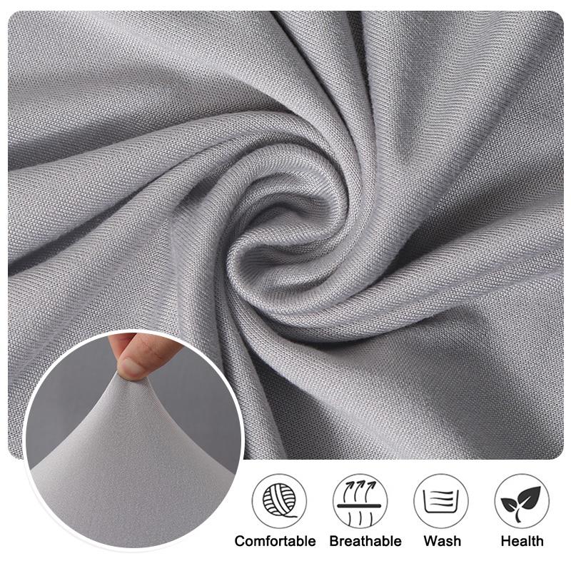 Elastic Footstool Cover Dust Covers Rectangle Nordic Fabric Footrest Slipcover Plush Chairs Protector For Living Room Home Use Decor