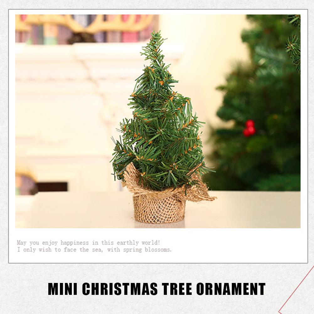 Desktop Xams Trees Ornaments Reusable Small Artificial Trees with Burlap Base Christmas Crafting Tree Decoration for Xmas Holida