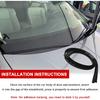 1.8M/6Ft Windshield Cowl Molding Rubber Seal Strip Trim, Front Rear Windshield Seal, Car Weather Stripping, Window Sunroof Seal For Most Cars Trucks