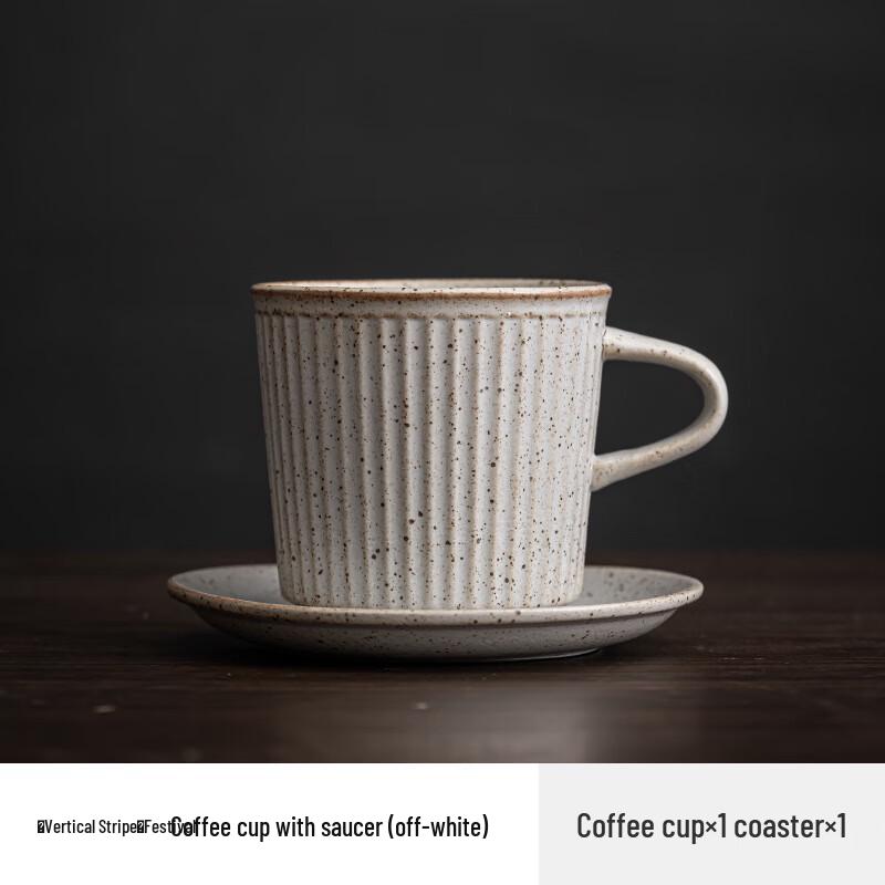 

Shangqi Handmade Ceramic Coffee Cup and Saucer Set