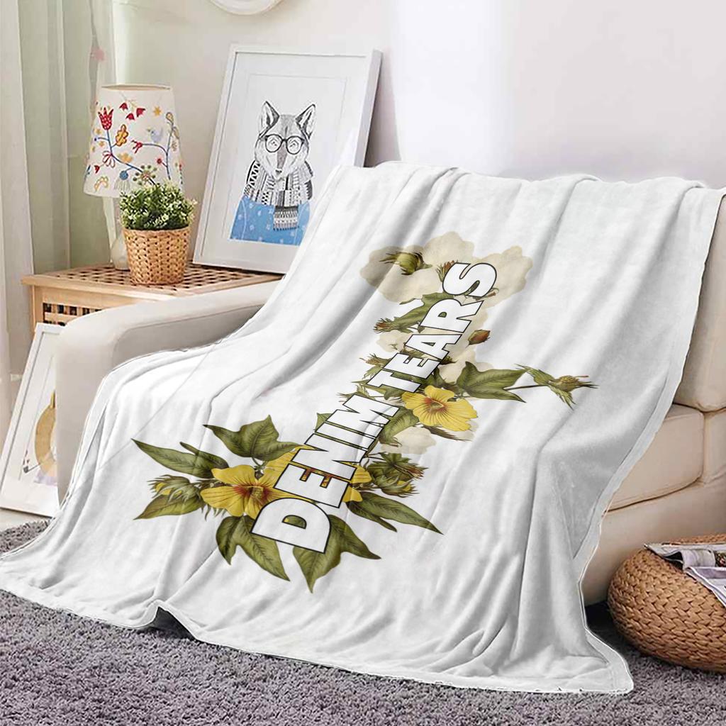 Luxury Comfort T-Tears Printed Soft Plush Blanket for Sofa Fashion Living Room Office Bedroom Travel Gift Single-sided