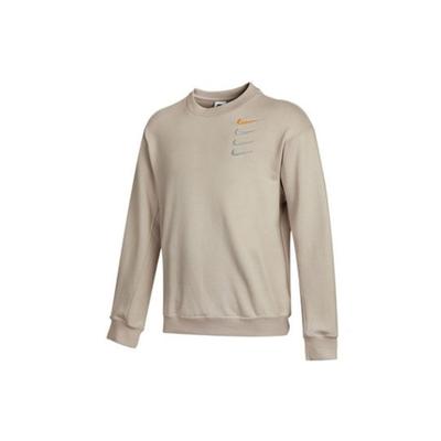 Sweatshirt à col rond en molleton éponge avec Swoosh brodé Unisexe Hauts Gris Clair DB9408-277