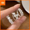 925 Sterling Silver Vintage Cross Winding Finger Flower Rings for Women Couple Minimalist Party Jewelry Gift Prevent Allergy