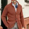 New Men's Casual Long Sleeve Solid Knit Sweater