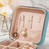 Velvet Jewelry Box For Women Necklace Ring Earrings Organizer Holder Travel Portable Zipper Square Jewelry Storage Case