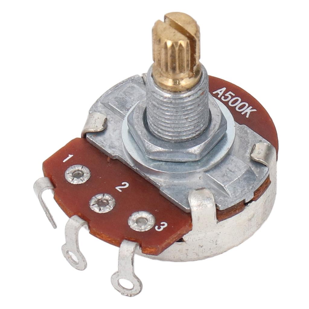Mini Guitar Potentiometer 500K Sound Volume Taper Pot Metal Bass Replacement Parts