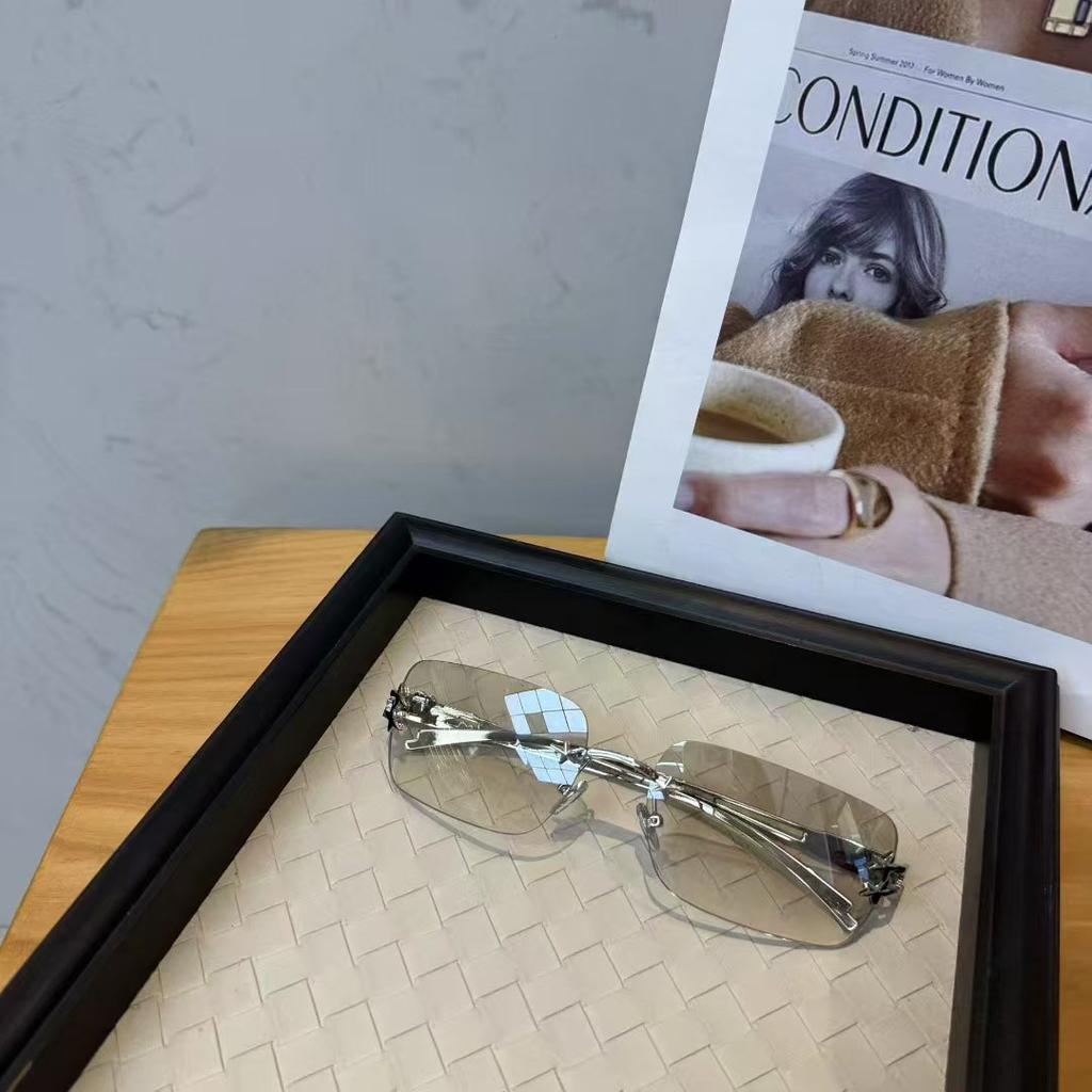 Korean Style Women'S Sun Glasses Rectangle Shape Rimless Men Women Sunglasses Holiday Travelling Sunglass Woman