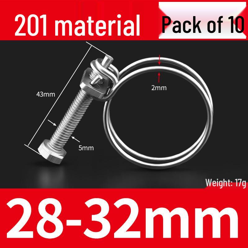 Stainless Steel Double Wire Hose and Pipe Clamp for Gas and Water Retention